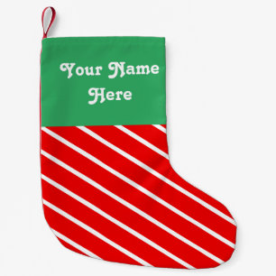 Candy Stripe Personalised Small Christmas Stocking