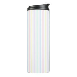 Candy Stripe Pink And Blue Retro Pattern Thermal Tumbler