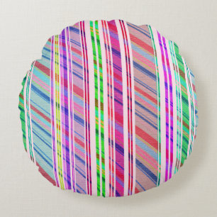 Candy Stripe Round Cushion