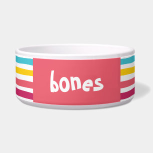Candy Striped! Fun Colourful Pet Bowl