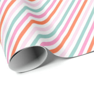 Candy Striped Holiday Gift Wrapping Paper
