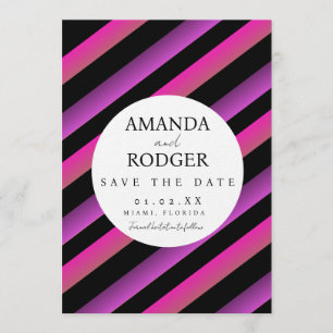 Candy Stripes Bold Save the Date Invitation