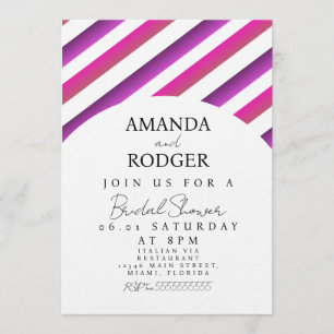 Candy Stripes Bridal Shower Invitation