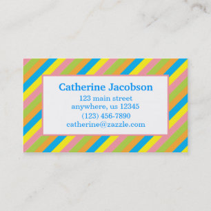 Candy Stripes Calling Business Card