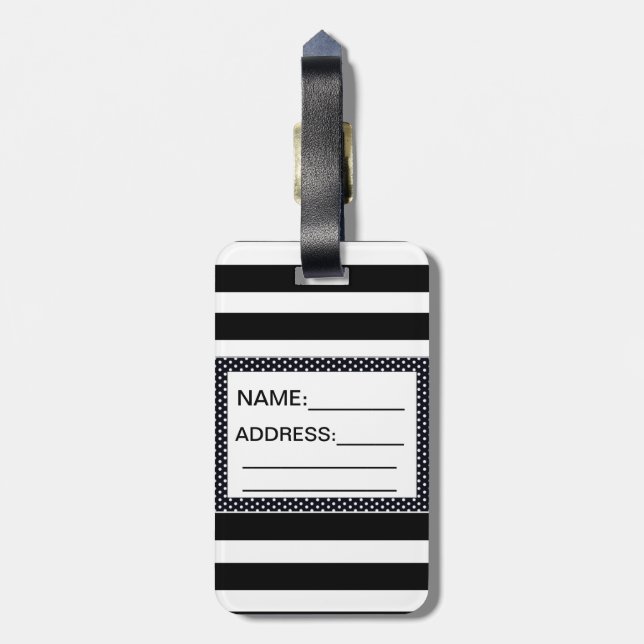 CANDY STRIPES COLLECTION LUGGAGE TAG (Back Vertical)