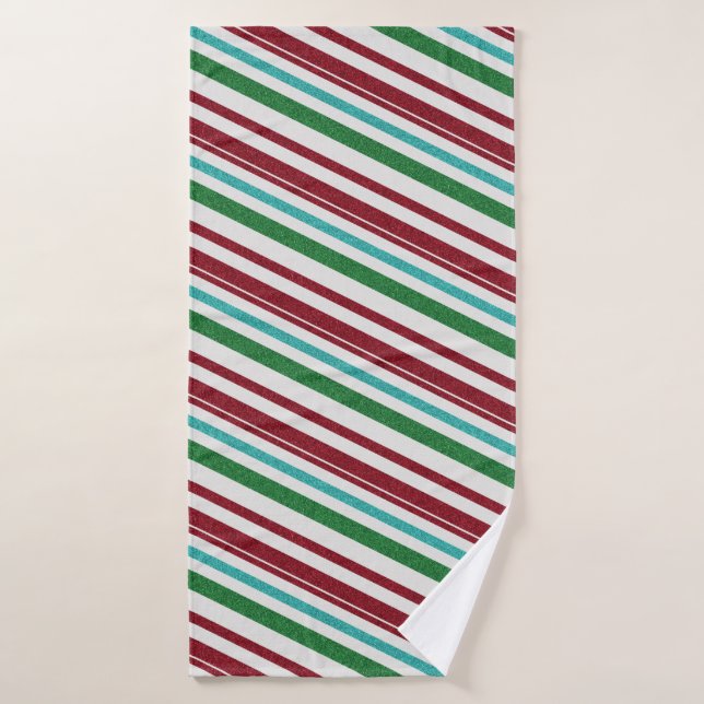 Candy Stripes Glitter Bath Towel (Bath Towel)