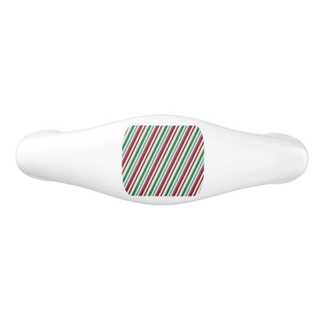 Candy Stripes Glitter Ceramic Drawer Pull (Front)