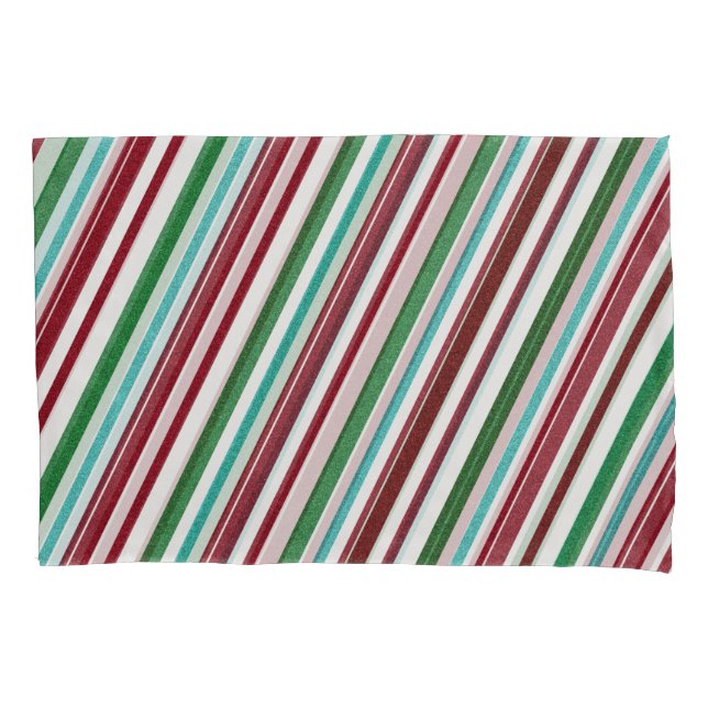 Candy Stripes Glitter Pillowcase (Front)