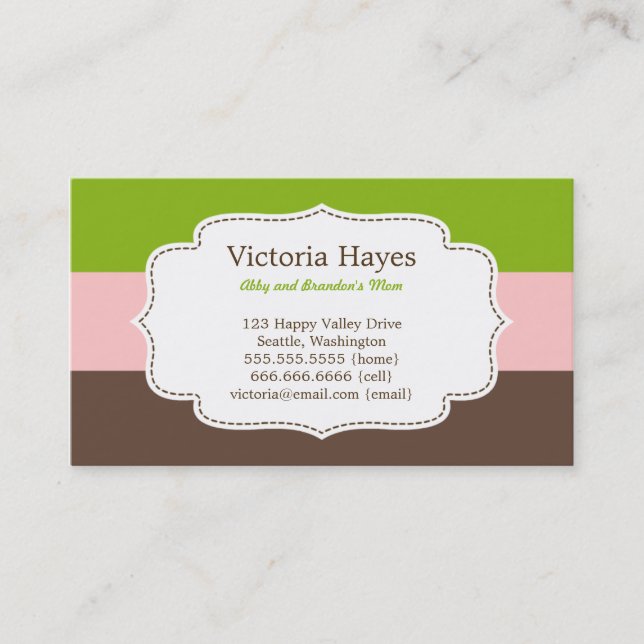 Candy Stripes Mummy Cards (Front)