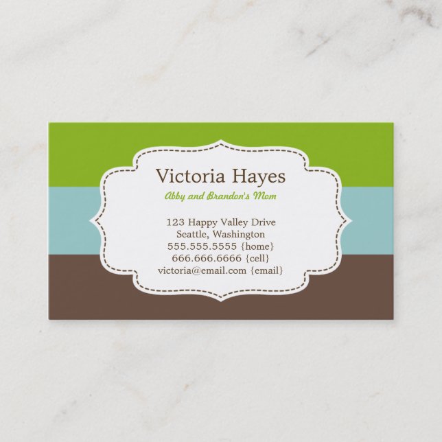 Candy Stripes Mummy Cards (Front)