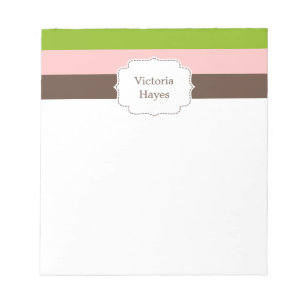 Candy Stripes Personalised Notepad