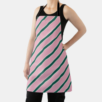 Candy Stripes Pink and Green Apron