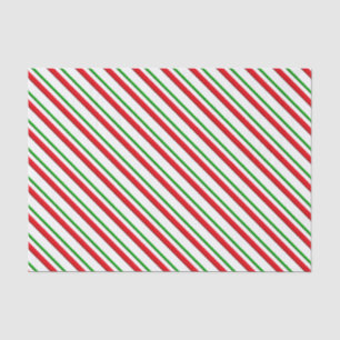 Candy Stripes, red, green & white Tissue Paper