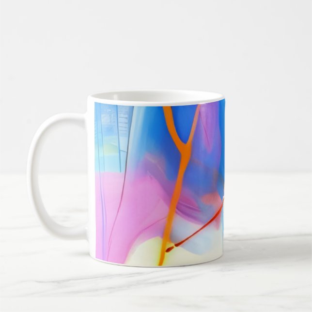Candy Sunset Abstract Coffee Mug (Left)