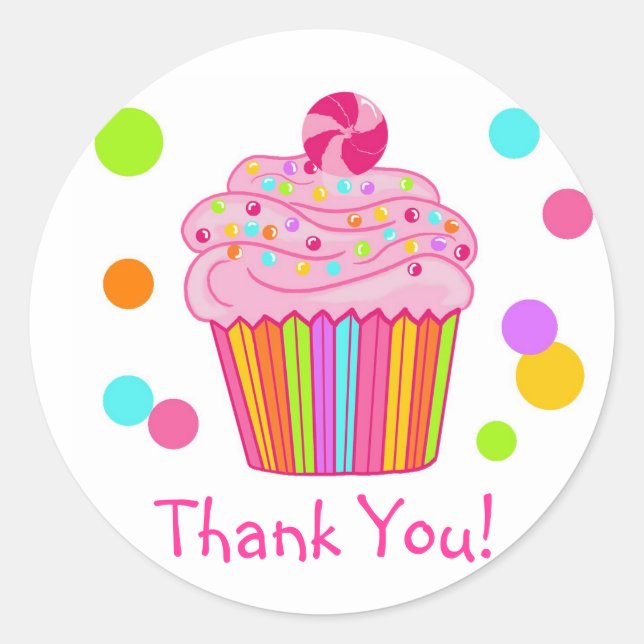 Candy Surprise Cupcake Stickers (Front)