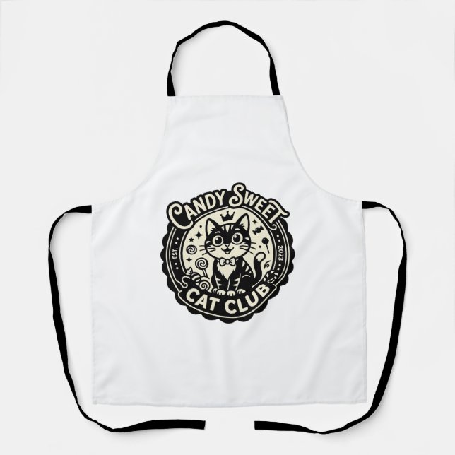 Candy Sweet Cat Funny Cat Graphic - Candy Sweet Ca Apron (Front)