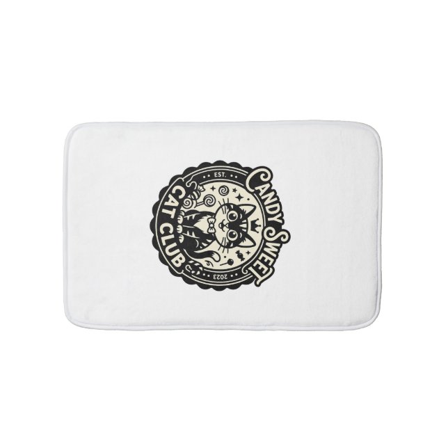 Candy Sweet Cat Funny Cat Graphic - Candy Sweet Ca Bath Mat (Front)