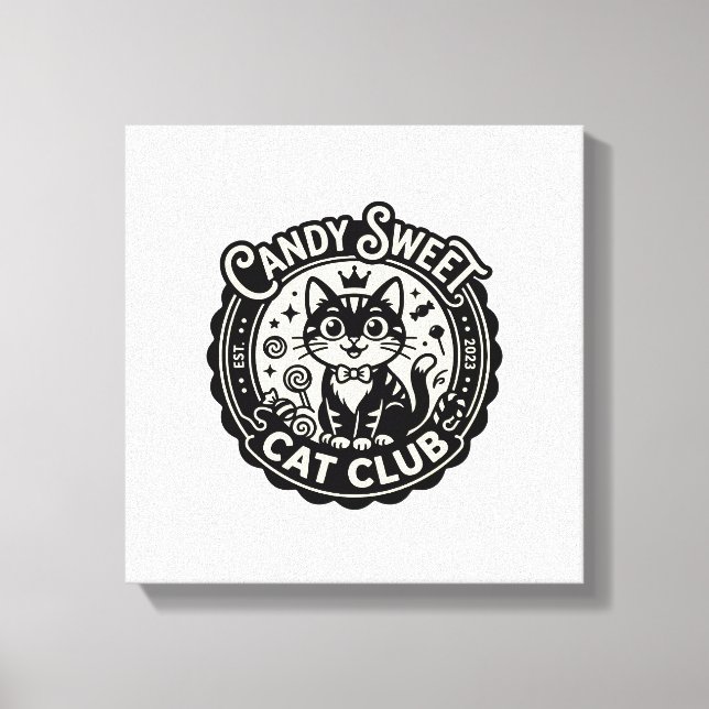 Candy Sweet Cat Funny Cat Graphic - Candy Sweet Ca Canvas Print (Front)