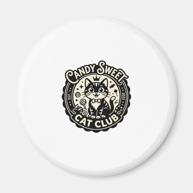 Candy Sweet Cat Funny Cat Graphic - Candy Sweet Ca Magnet (Front)