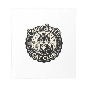 Candy Sweet Cat Funny Cat Graphic - Candy Sweet Ca Notepad