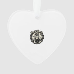 Candy Sweet Cat Funny Cat Graphic - Candy Sweet Ca Ornament