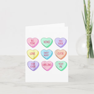 Candy Sweet Conversation Hearts Valentines Day Wom Card