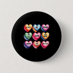 Candy Sweet Heart Valentines Day Design For Women  6 Cm Round Badge