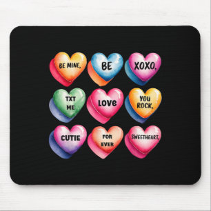 Candy Sweet Heart Valentines Day Design For Women Mouse Mat