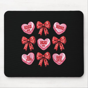 Candy Sweet Hearts Love Valentines Day Coquette Bo Mouse Mat