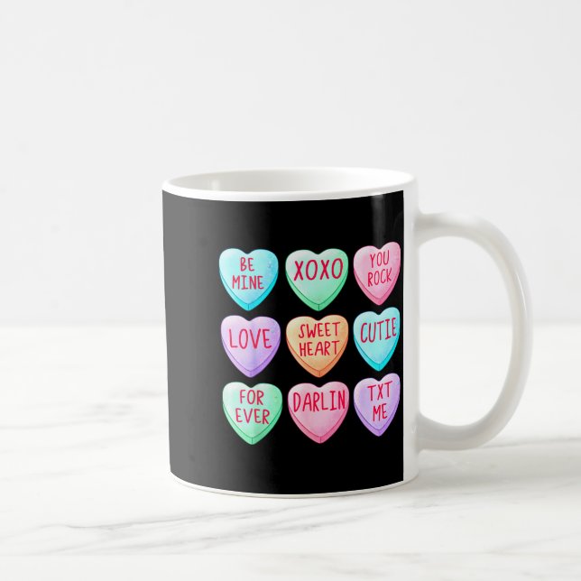 Candy Sweet Hearts Love Valentines Day Shirt Women Coffee Mug (Right)