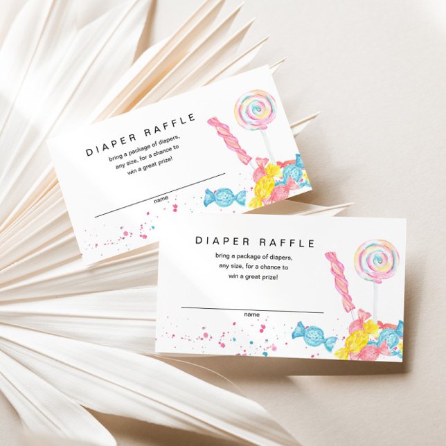 Candy Sweet Shop Baby Shower Diaper Raffle Enclosure Card (Creator Uploaded)