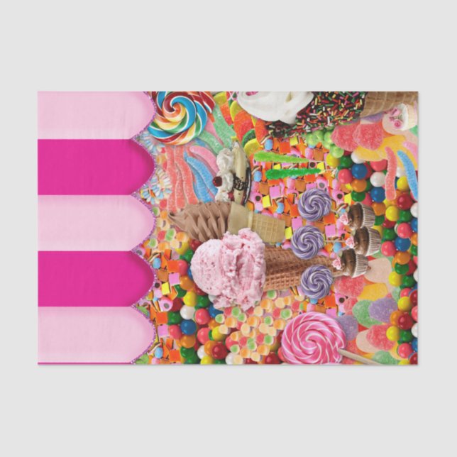 Candy Sweet Sixteen Ice Cream Tissue Paper (Front)