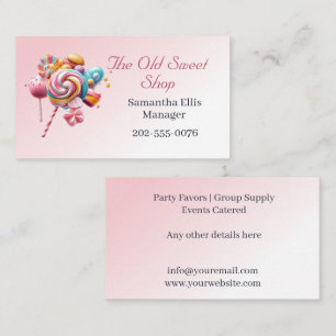 Candy Sweet Store Party Favour Business Card