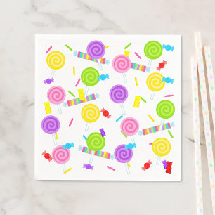 Candy Sweet Treats and Lollipops Paper Napkins