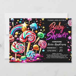 Candy Sweet Wonderland Baby Shower Invitation