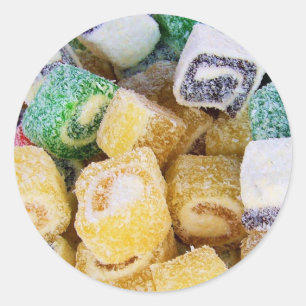 Candy Sweets Dessert Peace Love Party Destiny Classic Round Sticker