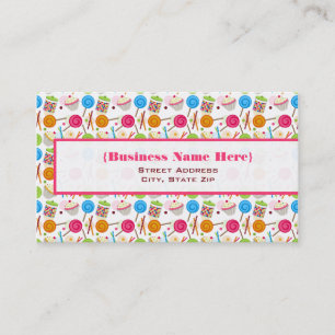 Candy & Sweets Pattern Business Card