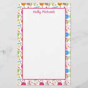 Candy & Sweets Pattern Personalised Stationery