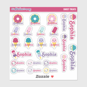 Candy Sweets Personalised Name Labels School