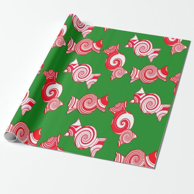 Candy Swirl Gift Paper (Unrolled)