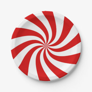 candy swirl paper plate