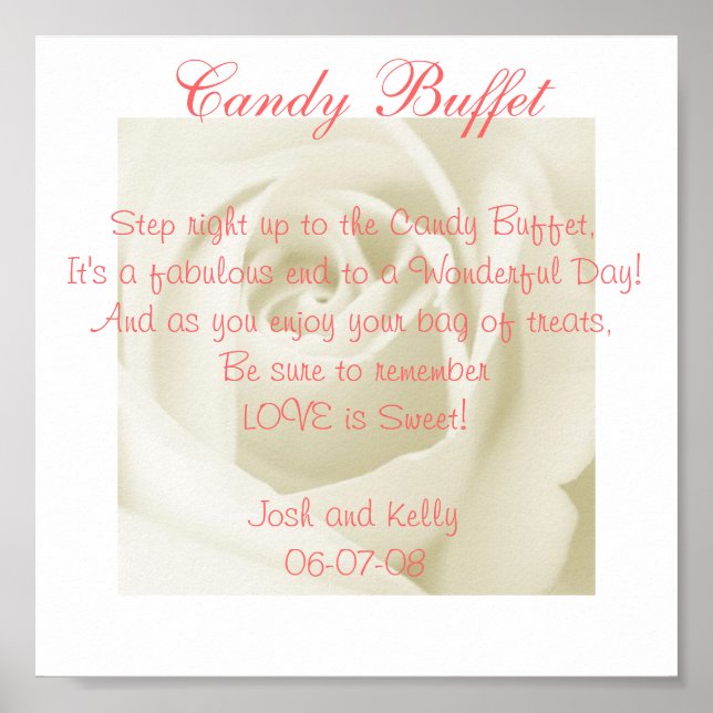 Candy Table Poem Poster (Front)