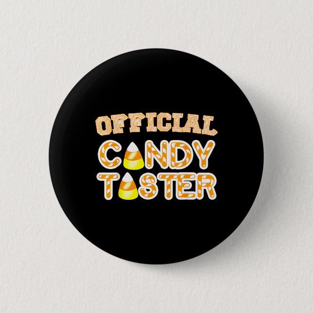 Candy Taster Funny Halloween Fun 6 Cm Round Badge (Front)