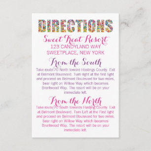Candy Theme DIRECTIONS Card