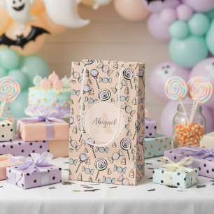 Candy Theme Pastel Orange Small Gift Bag