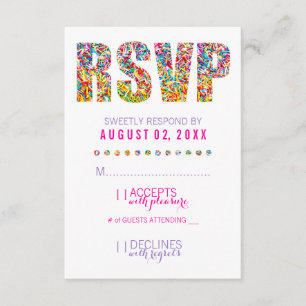 Candy Theme RSVP Card