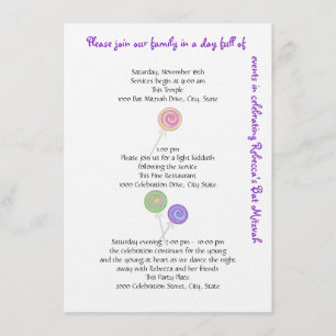 Candy Treasures Events and Information Enclosure Card