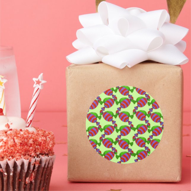 Candy Tree - Customised Classic Round Sticker (Party)
