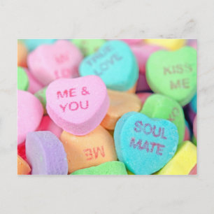 candy Valentine Hearts Postcard