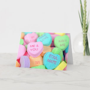 Candy Valentine's Day Hearts Holiday Card